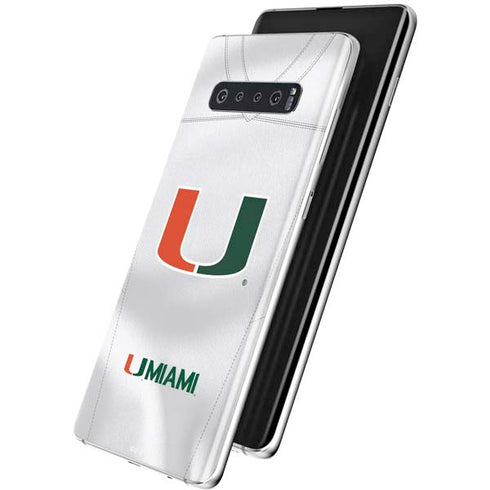 University of Miami White Jersey Galaxy S10 Plus Skin