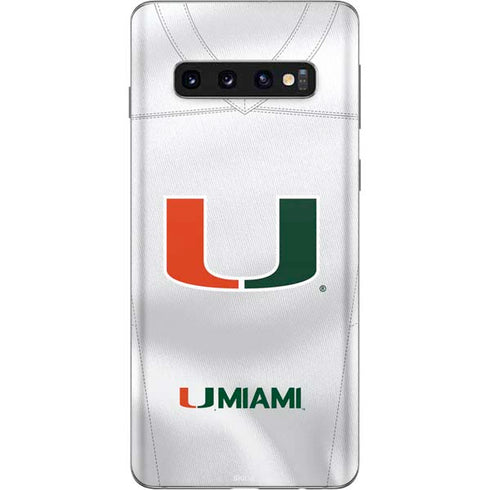 University of Miami White Jersey Galaxy S10 Skin