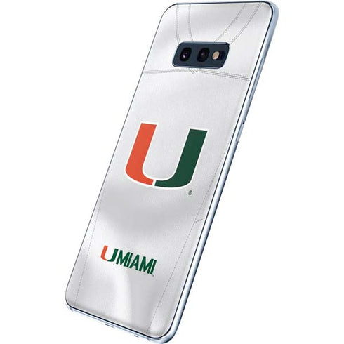 University of Miami White Jersey Galaxy S10e Skin