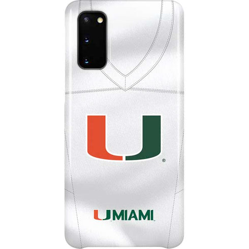 University of Miami White Jersey Galaxy S20 Lite Case