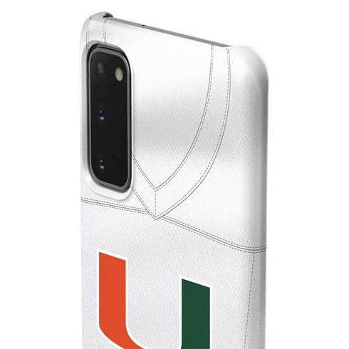 University of Miami White Jersey Galaxy S20 Lite Case
