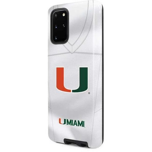 University of Miami White Jersey Galaxy S20 Plus Pro Case