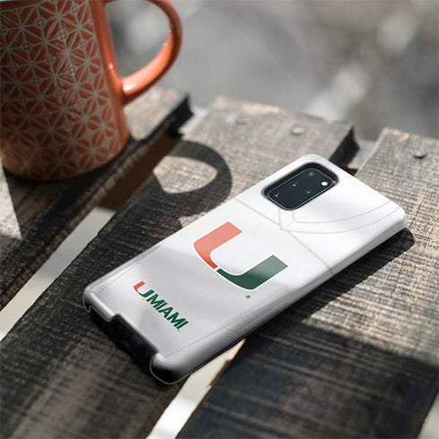 University of Miami White Jersey Galaxy S20 Plus Pro Case