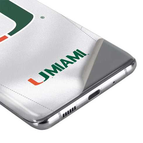 University of Miami White Jersey Galaxy S20 Plus Skin