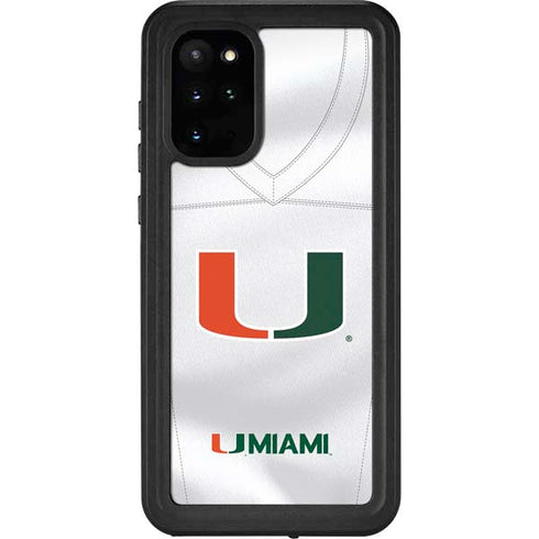 University of Miami White Jersey Galaxy S20 Plus Waterproof Case