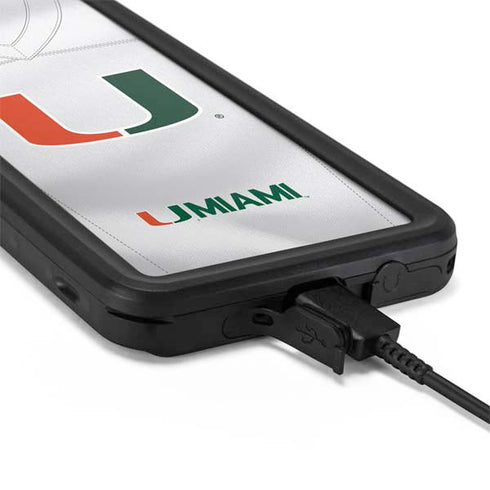 University of Miami White Jersey Galaxy S20 Plus Waterproof Case