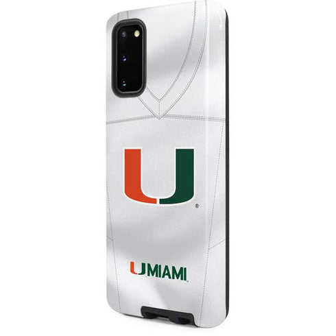 University of Miami White Jersey Galaxy S20 Pro Case