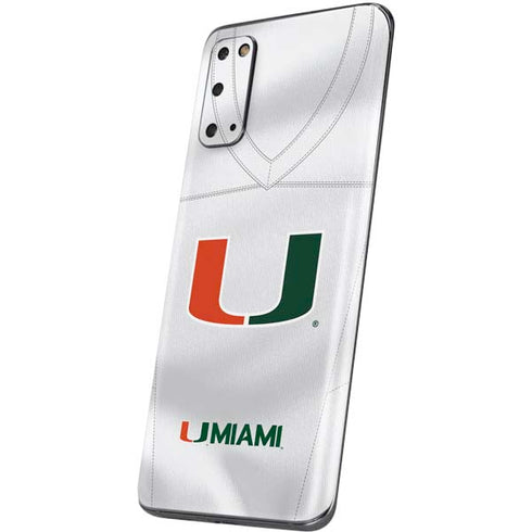 University of Miami White Jersey Galaxy S20 Skin