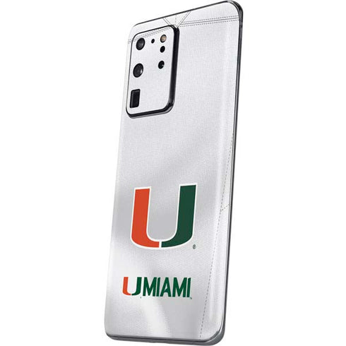 University of Miami White Jersey Galaxy S20 Ultra 5G Skin