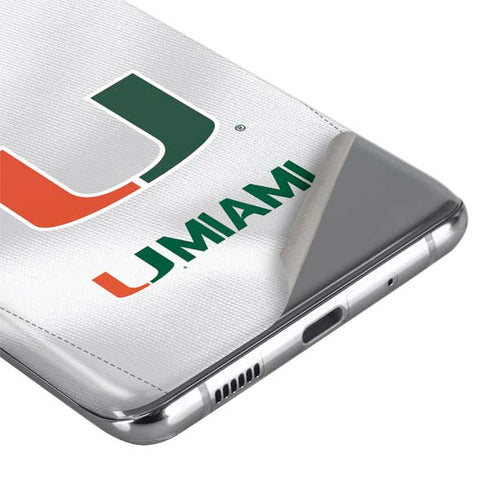 University of Miami White Jersey Galaxy S20 Ultra 5G Skin