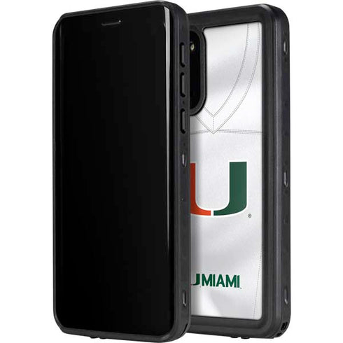 University of Miami White Jersey Galaxy S20 Waterproof Case