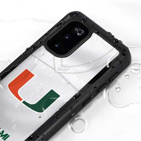 University of Miami White Jersey Galaxy S20 Waterproof Case