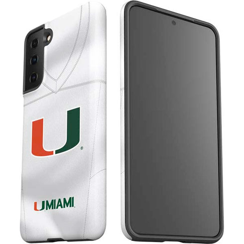 University of Miami White Jersey Galaxy S21 FE Pro Case