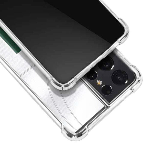 University of Miami White Jersey Galaxy S21 Ultra 5G Clear Case