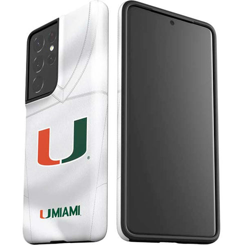 University of Miami White Jersey Galaxy S21 Ultra 5G Pro Case