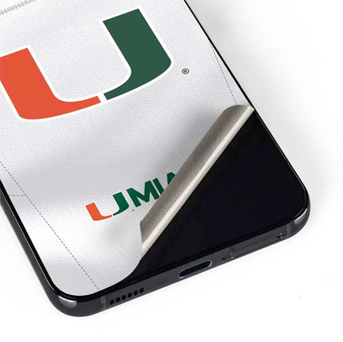 University of Miami White Jersey Galaxy S22 Plus Skin