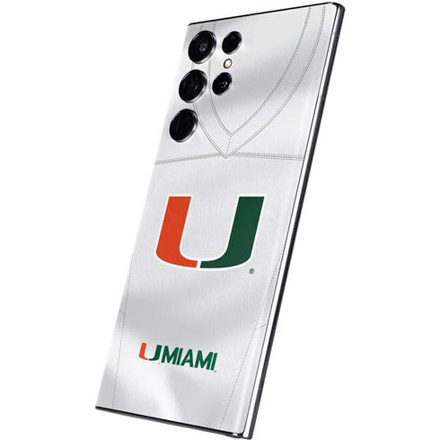University of Miami White Jersey Galaxy S22 Ultra Skin
