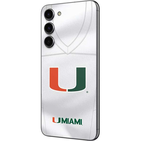 University of Miami White Jersey Galaxy S23 FE Skin