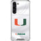 University of Miami White Jersey Galaxy S23 Plus Clear Case