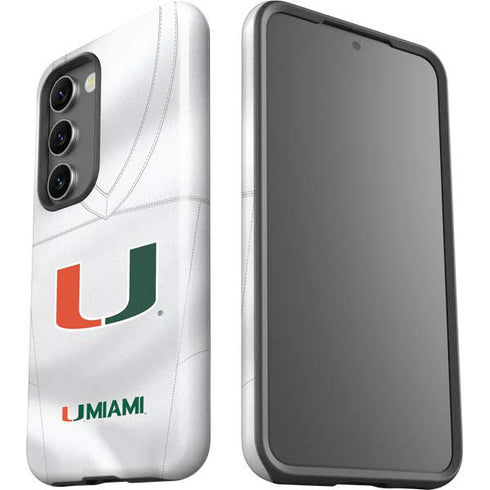 University of Miami White Jersey Galaxy S23 Plus Pro Case