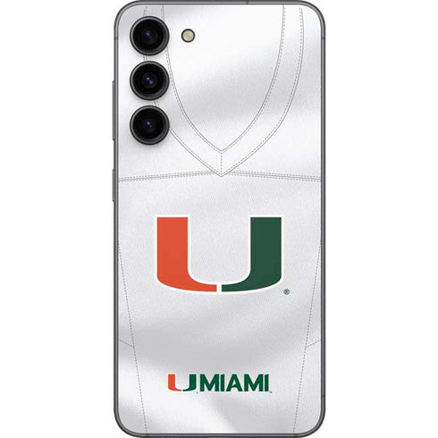 University of Miami White Jersey Galaxy S23 Plus Skin