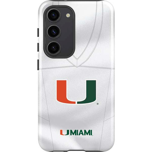 University of Miami White Jersey Galaxy S23 Pro Case