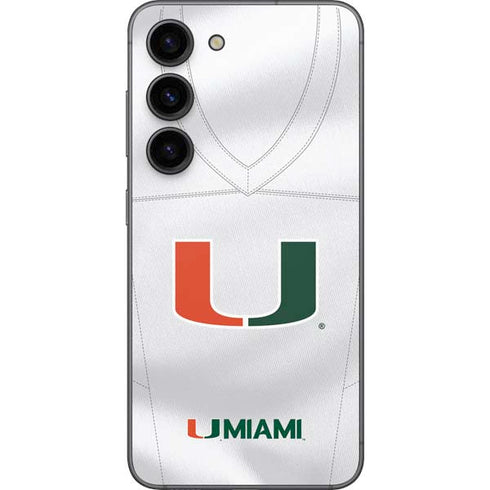 University of Miami White Jersey Galaxy S23 Skin
