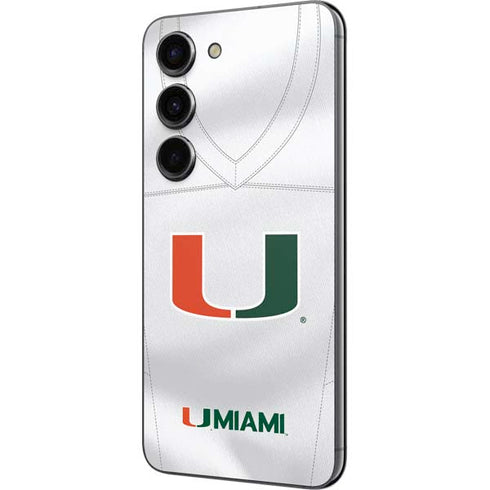University of Miami White Jersey Galaxy S23 Skin
