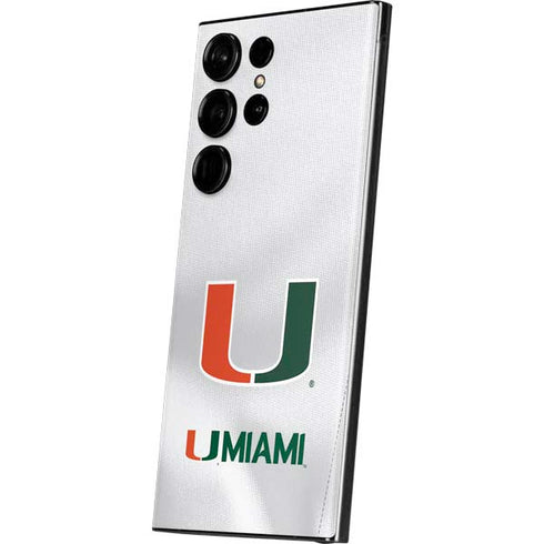 University of Miami White Jersey Galaxy Skins