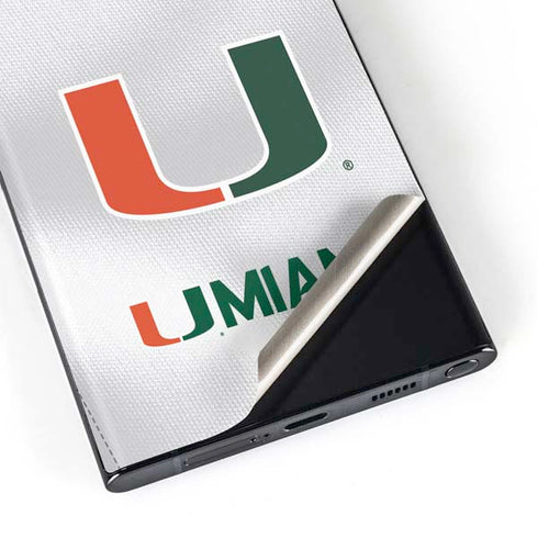 University of Miami White Jersey Galaxy S23 Ultra Skin