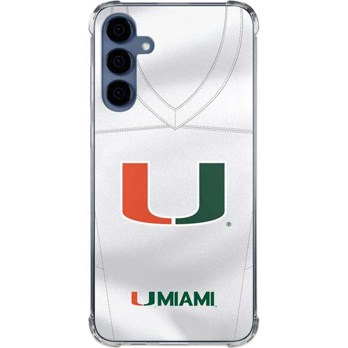 University of Miami White Jersey Galaxy S24 Clear Case