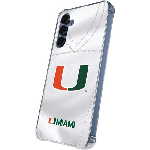 University of Miami White Jersey Galaxy S24 Clear Case