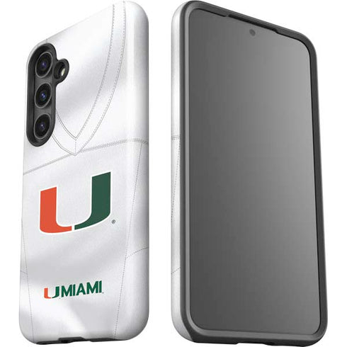 University of Miami White Jersey Galaxy S25 Impact Case
