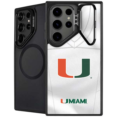 University of Miami White Jersey Galaxy S25 Ultra Kickstand Case