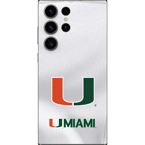 University of Miami White Jersey Galaxy S25 Ultra Skin