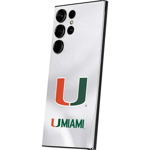 University of Miami White Jersey Galaxy S25 Ultra Skin