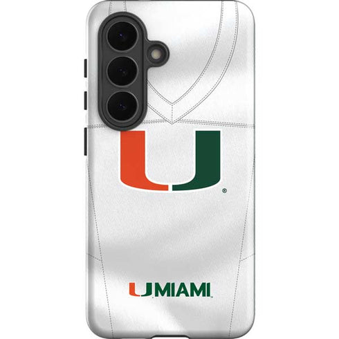 University of Miami White Jersey Galaxy S26 Impact Case