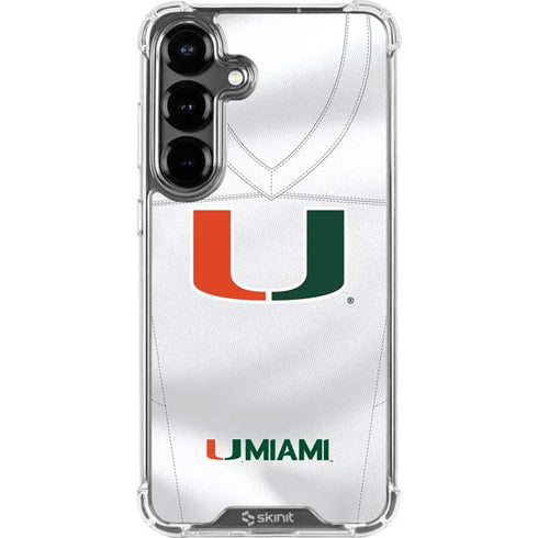 University of Miami White Jersey Galaxy S26 Plus Clear Case