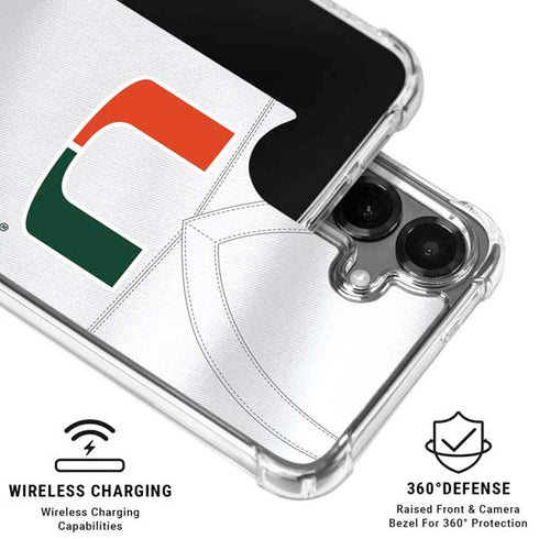 University of Miami White Jersey Galaxy S26 Plus Clear Case