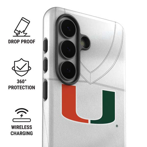 University of Miami White Jersey Galaxy S26 Plus Impact Case