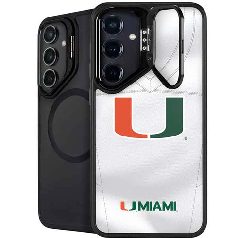 University of Miami White Jersey Galaxy S26 Plus Kickstand Case