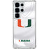 University of Miami White Jersey Galaxy S26 Ultra Clear Case