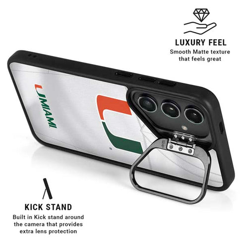 University of Miami White Jersey Galaxy S26 Ultra Kickstand Case