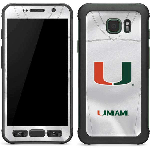 University of Miami White Jersey Galaxy S7 Active Skin