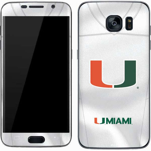 University of Miami White Jersey Galaxy S7 Skin