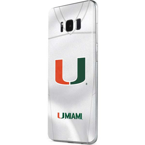 University of Miami White Jersey Galaxy S8 Plus Skin