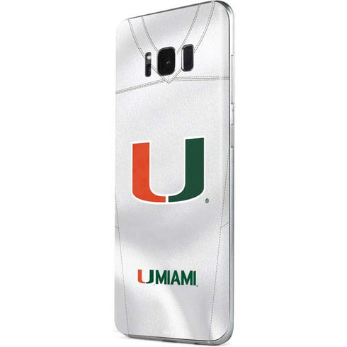 University of Miami White Jersey Galaxy S8 Skin