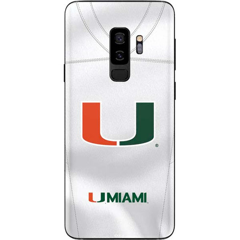 University of Miami White Jersey Galaxy S9 Plus Skin