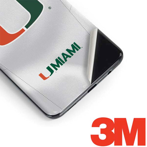 University of Miami White Jersey Galaxy S9 Plus Skin
