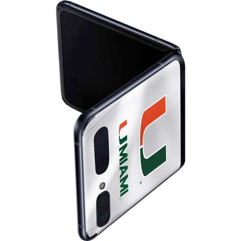 University of Miami White Jersey Galaxy Z Flip Skin